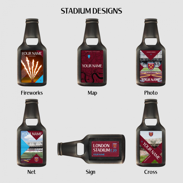 West Ham Personalised Bottle Opener
