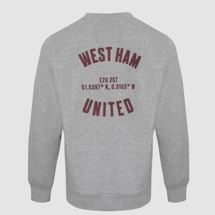 Adults Grey West Ham United Sweatshirt
