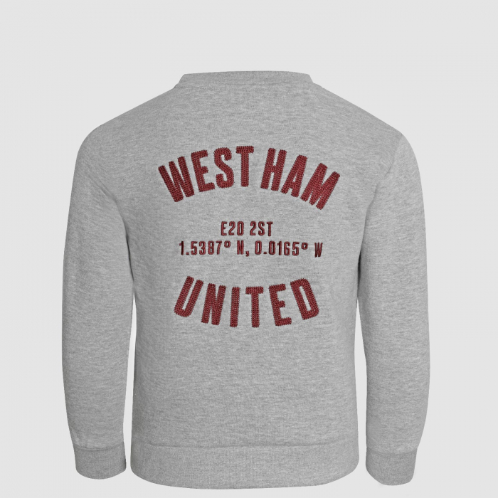 Junior Grey West Ham United Sweatshirt