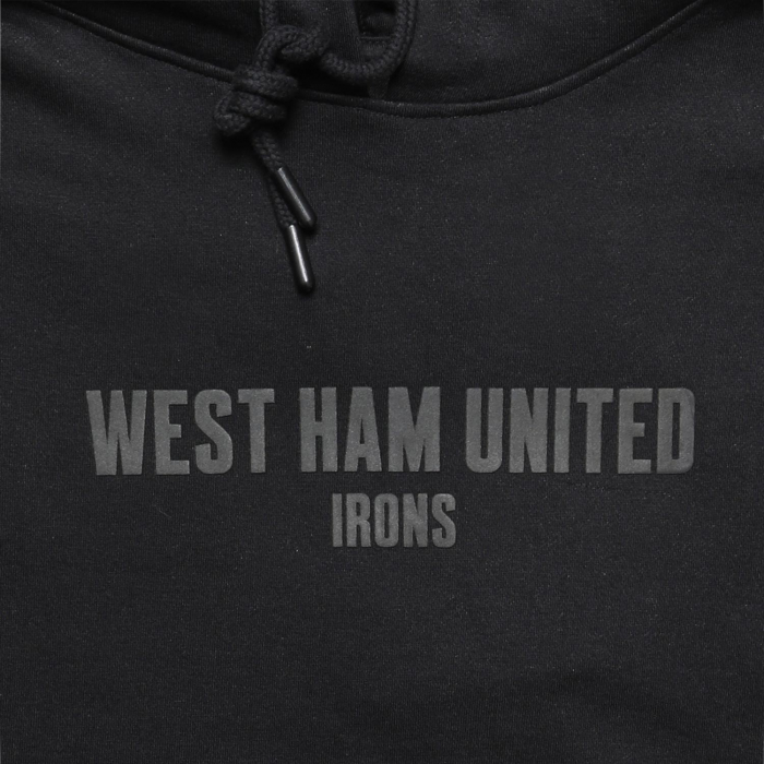 West Ham United Black Hoodie - Adults