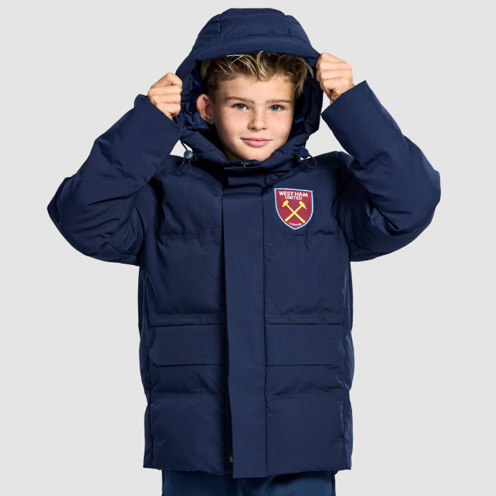 West Ham United Navy Padded Jacket - Junior