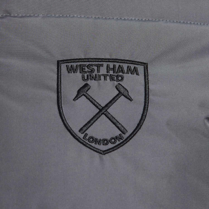 West Ham United Grey Padded Coat - Adults