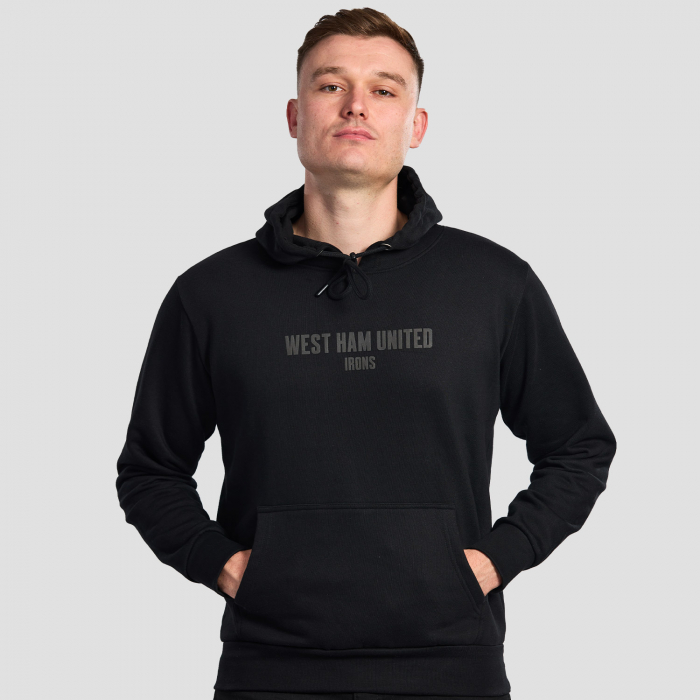 West Ham United Black Hoodie - Adults
