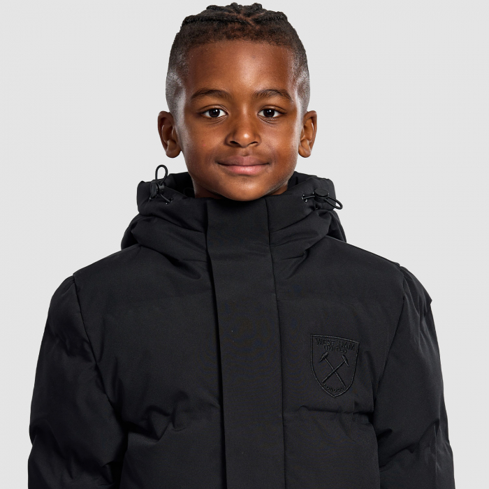 West Ham United Black Padded Jacket - Junior