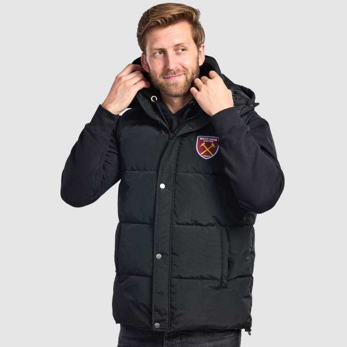 West Ham United Black Gilet - Adults