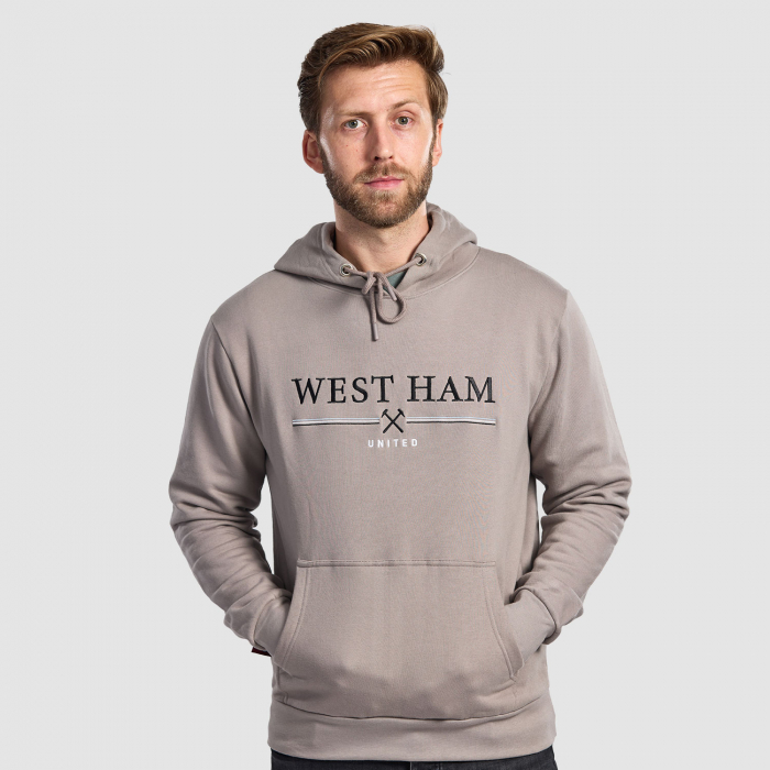 West Ham United Grey Hoodie - Adults