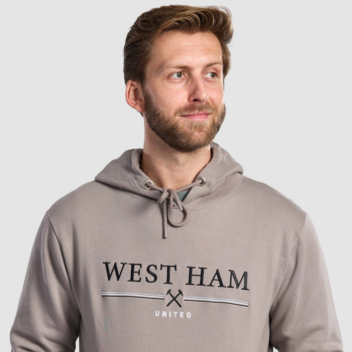 West Ham United Grey Hoodie - Adults