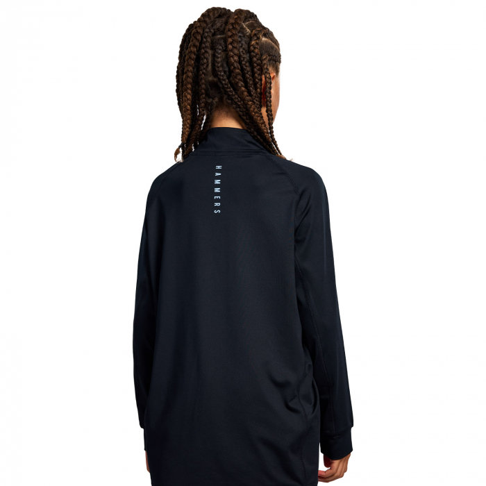 West Ham Junior Black 1/4 Zip Top