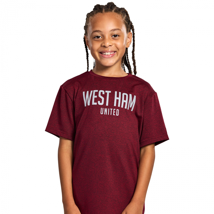 West Ham Junior Claret Reflective Print T-Shirt