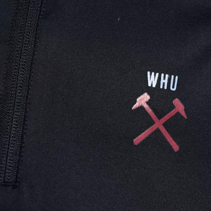 West Ham Junior Black 1/4 Zip Top