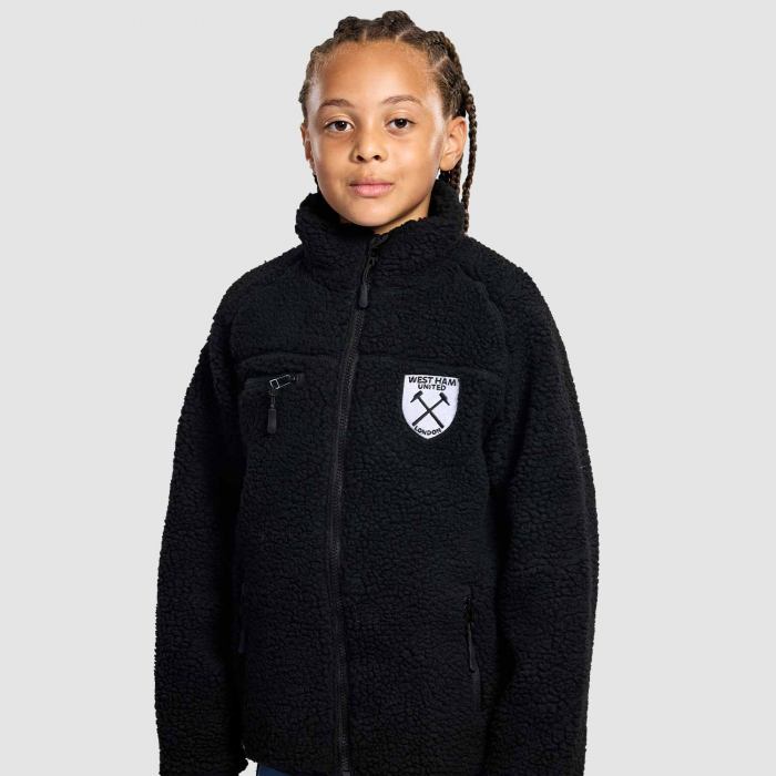 Junior Black Sherpa Fleece