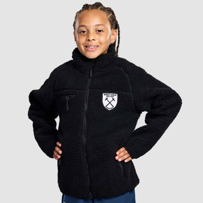 Junior Black Sherpa Fleece