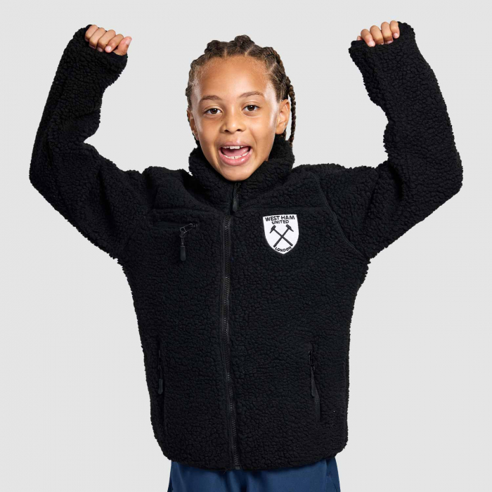 Junior Black Sherpa Fleece