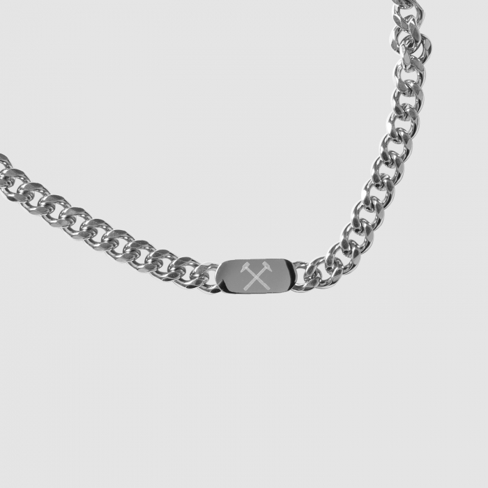 West Ham Stainless Steel Chunky Hammers Necklace