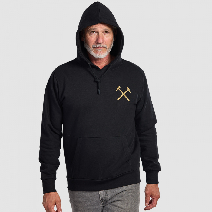 Adults Gold Embroidered Cross Hammers Hoodie 