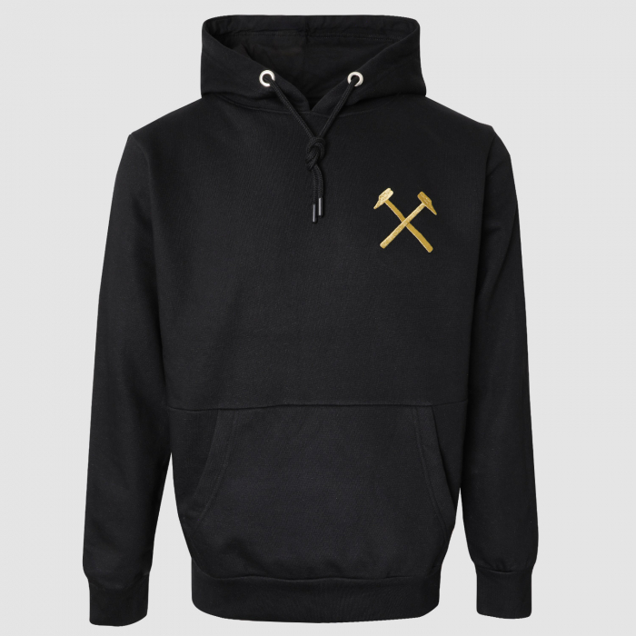 Adults Gold Embroidered Cross Hammers Hoodie 