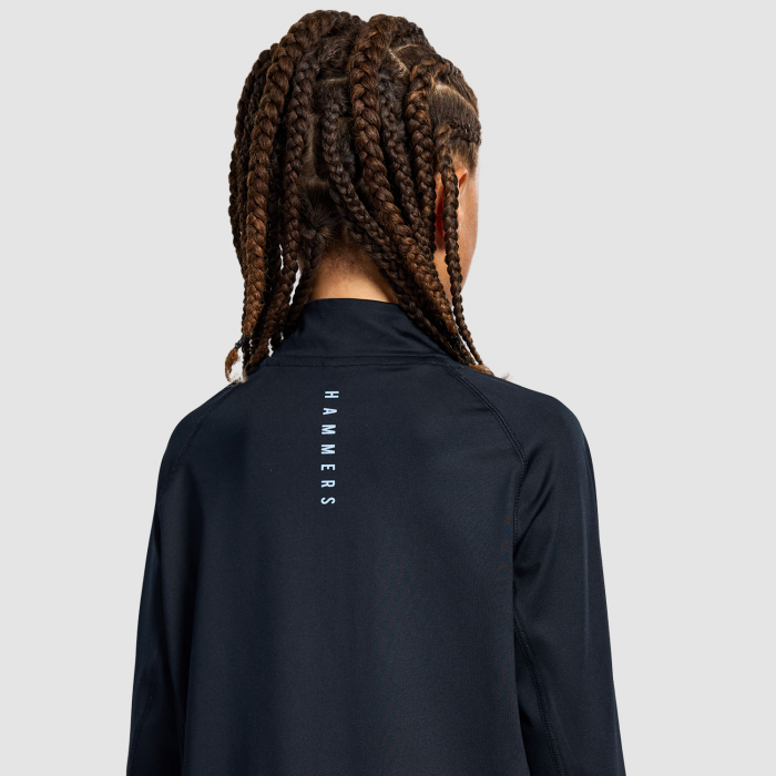 West Ham Junior Black 1/4 Zip Top