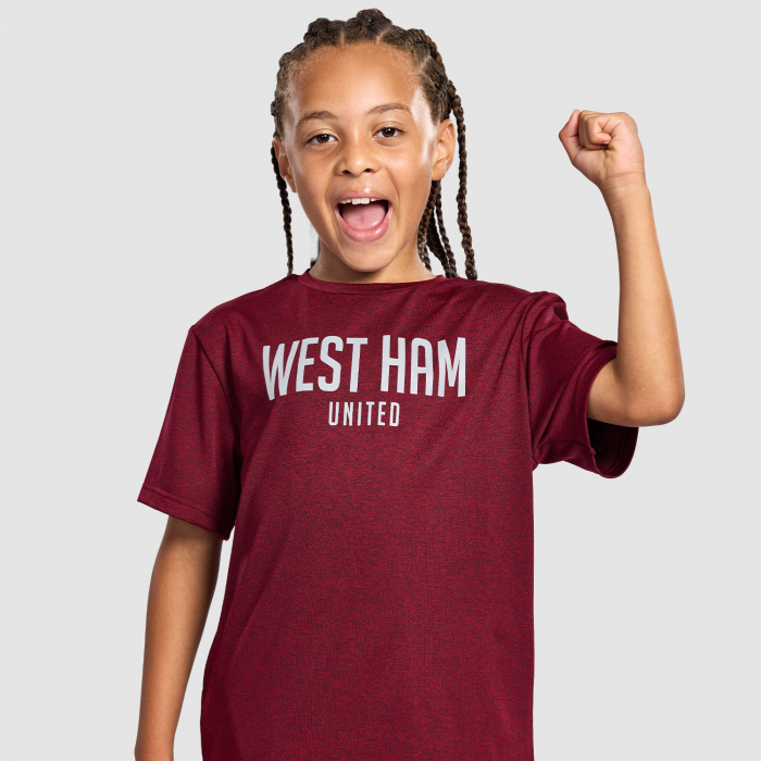 West Ham Junior Claret Reflective Print T-Shirt