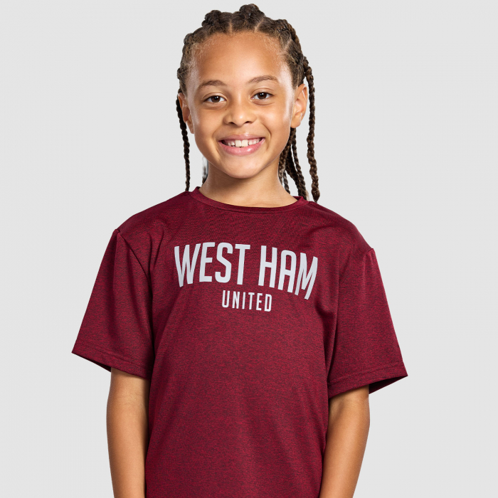 West Ham Junior Claret Reflective Print T-Shirt