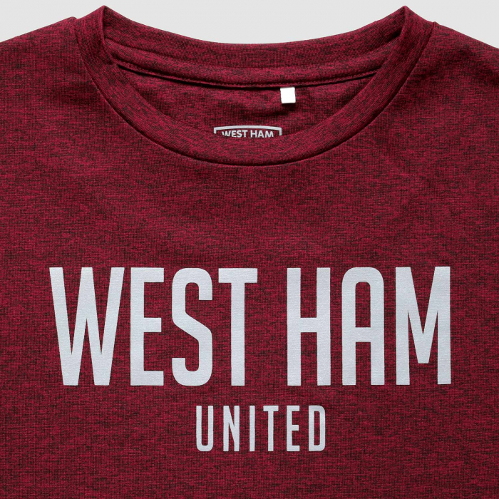 West Ham Junior Claret Reflective Print T-Shirt