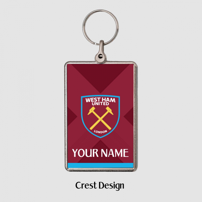 West Ham Personalised Metal Keyring