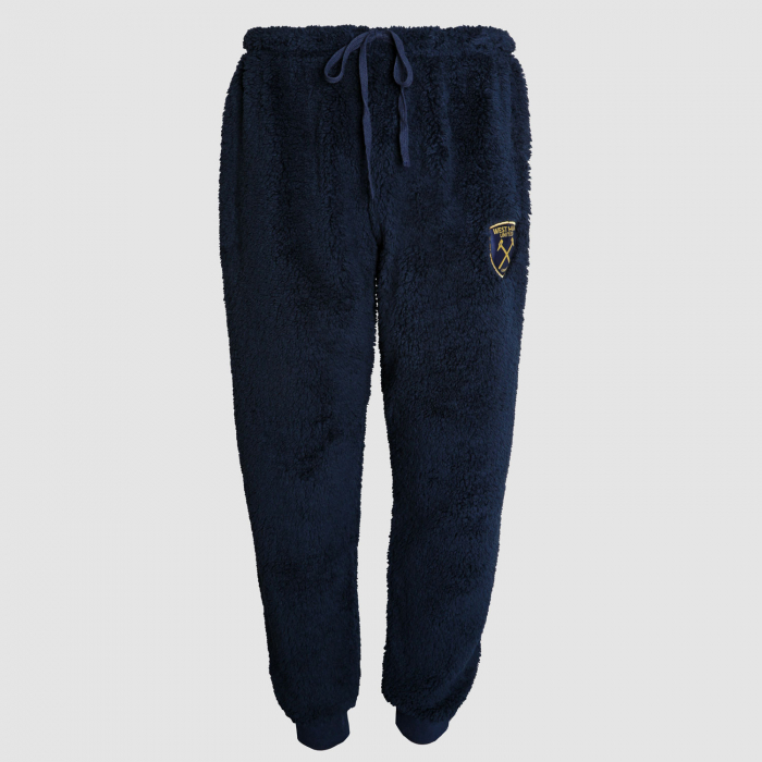 Womens Navy Fluffy Pyjamas
