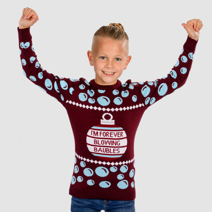 Junior Forever Blowing Baubles Christmas Jumper