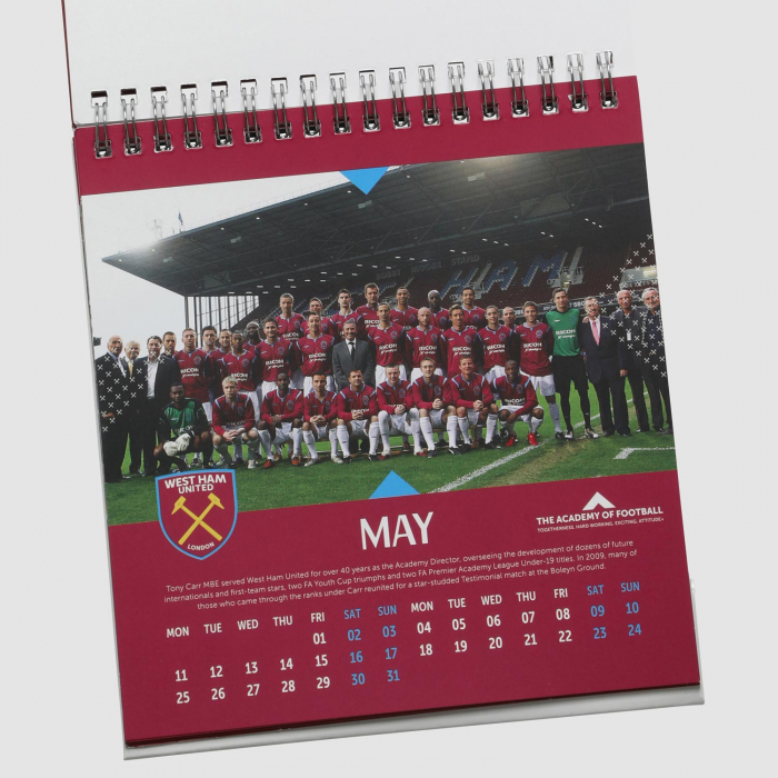 West Ham 2026 Desk Calendar