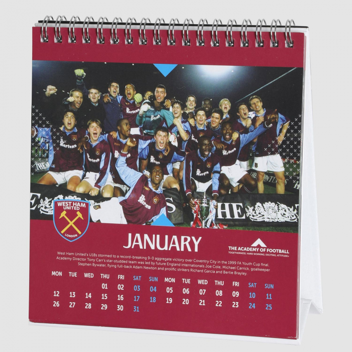 West Ham 2026 Desk Calendar