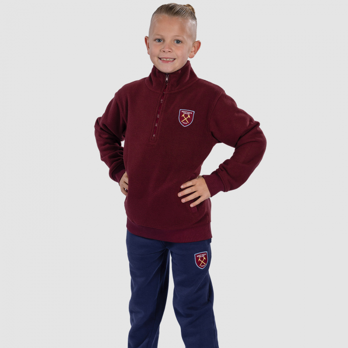 Club Classics - Junior Claret Quarter Zip Fleece