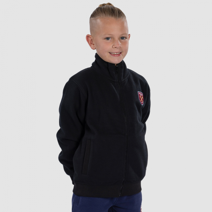 Club Classics - Junior Black Full Zip Fleece