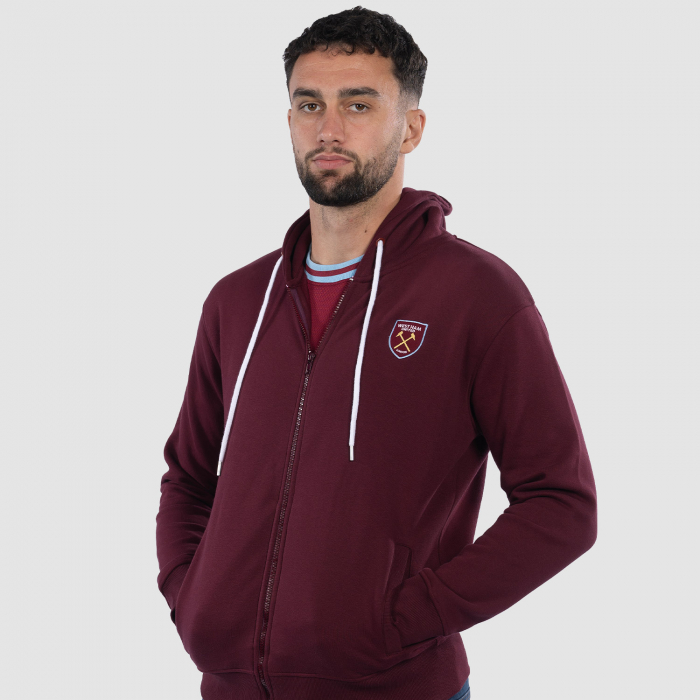Club Classics - Adults Claret Full Zip Hoodie