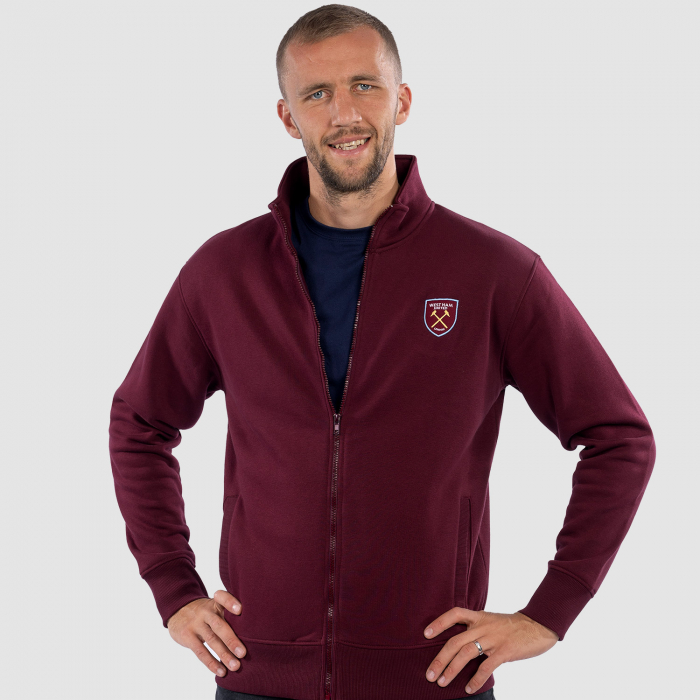 Club Classics - Adults Claret Full Zip Track Top