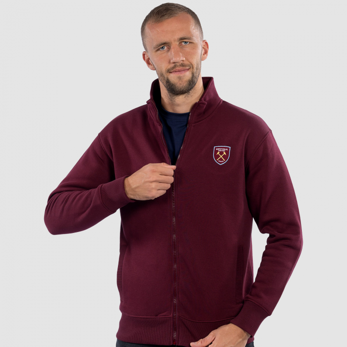 Club Classics - Adults Claret Full Zip Track Top