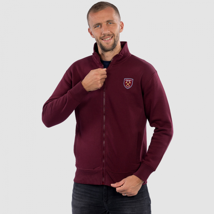 Club Classics - Adults Claret Full Zip Track Top