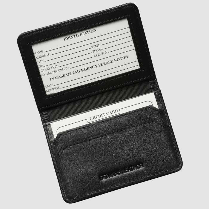 Black Leather Card Holder