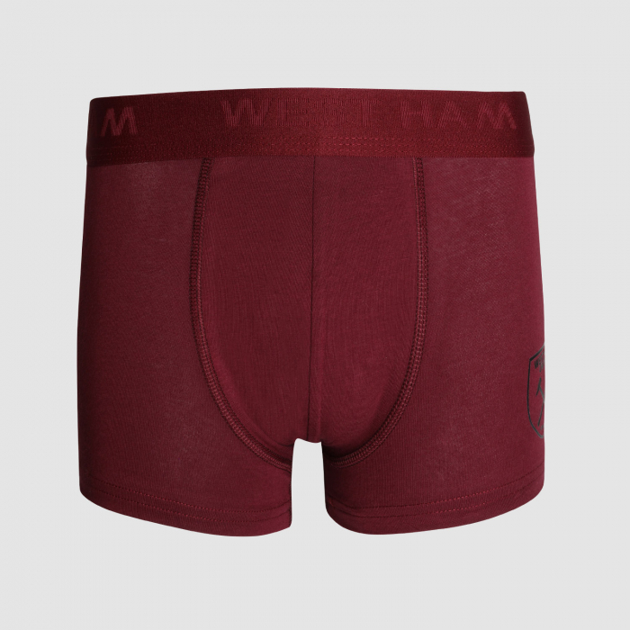 West Ham Junior Single Pack Boxer Shorts - Claret