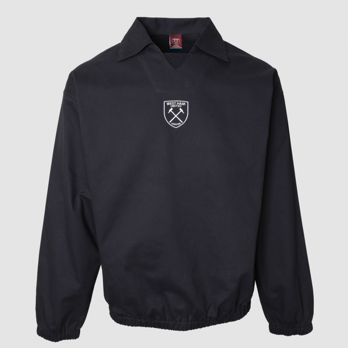 Adults Navy Retro Cotton Drill Top