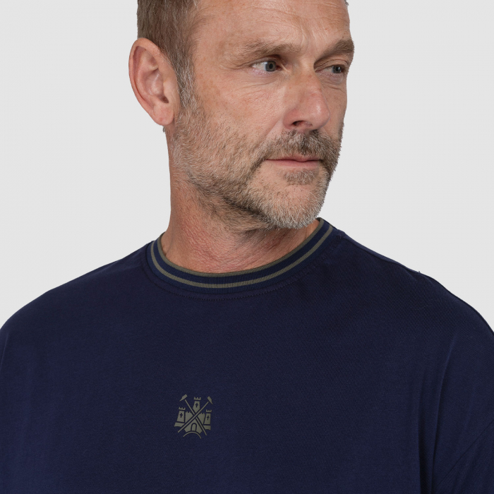 Adults West Ham Castle Collection T-Shirt - Navy