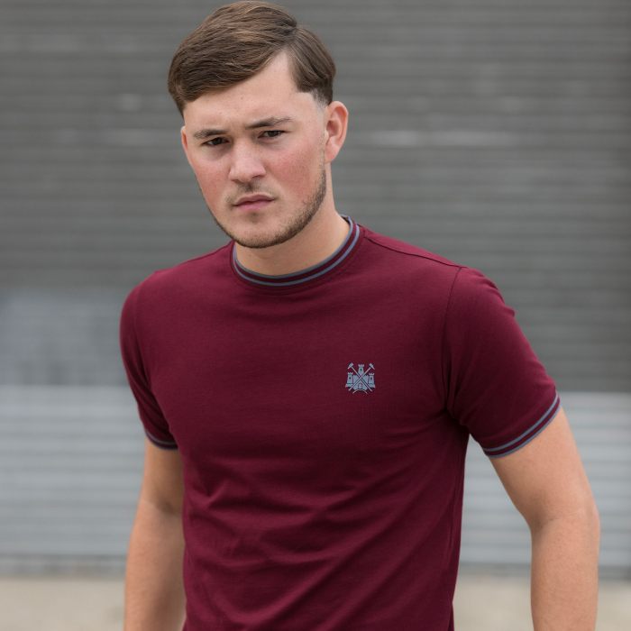 Adults West Ham Castle Collection T-Shirt - Claret