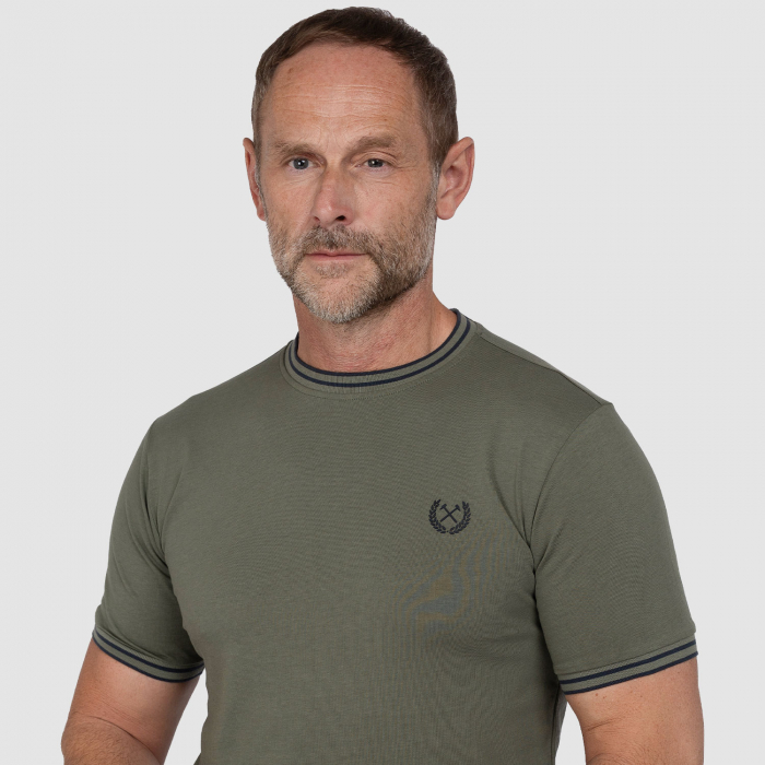 Adults West Ham Castle Collection T-Shirt - Olive