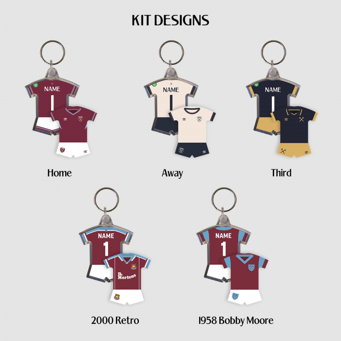 West Ham Personalised Sports Keyring