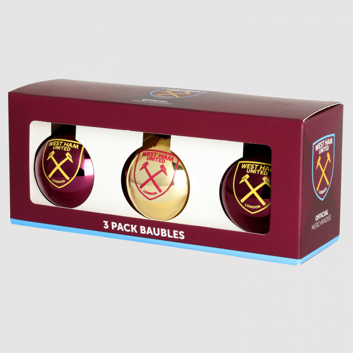 West Ham 3 Pack Baubles