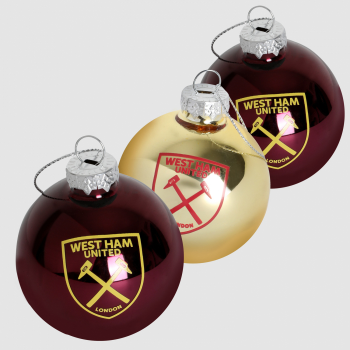 West Ham 3 Pack Baubles