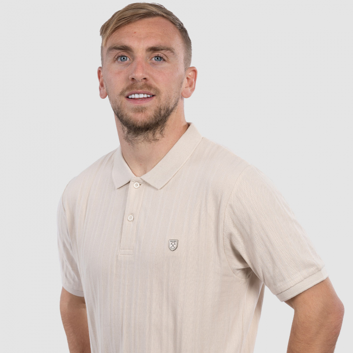 Adults Ecru Crest Polo