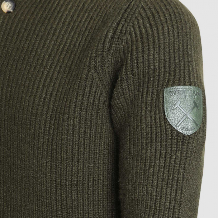 Adults Olive Heavy Knit Cardigan