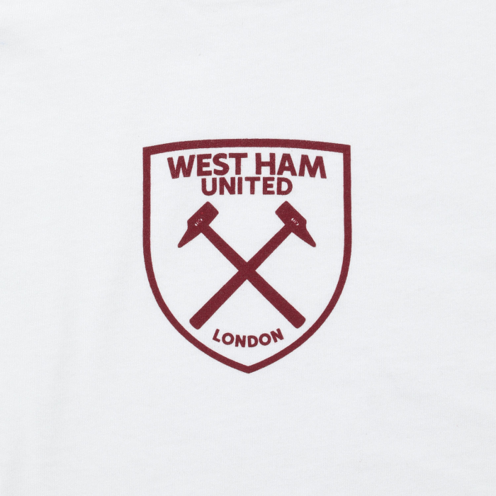 Womens White Crest Print T-Shirt