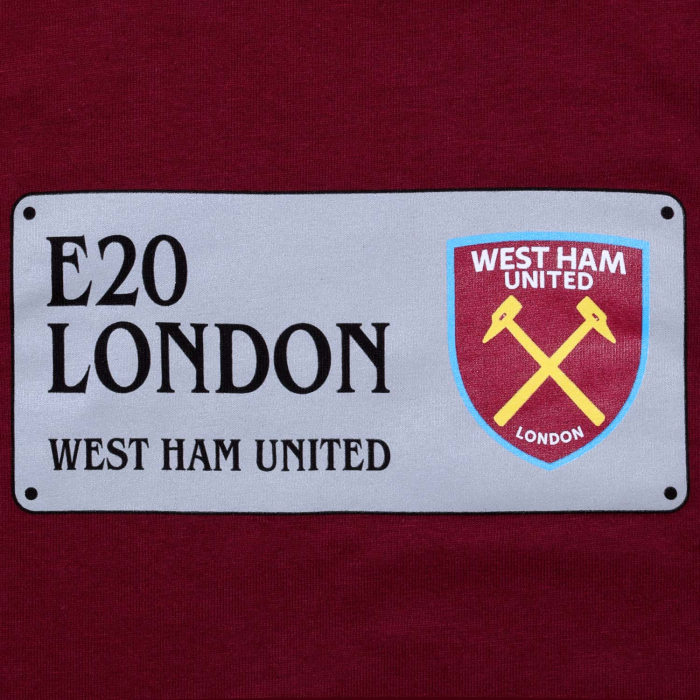 Womens Claret Street Sign T-Shirt