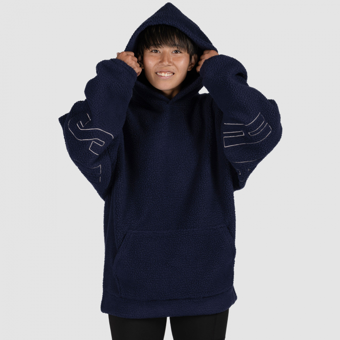 Womens Navy Oversized Hoodie