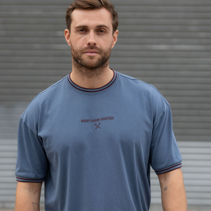 Adults West Ham Castle Collection T-Shirt - Blue